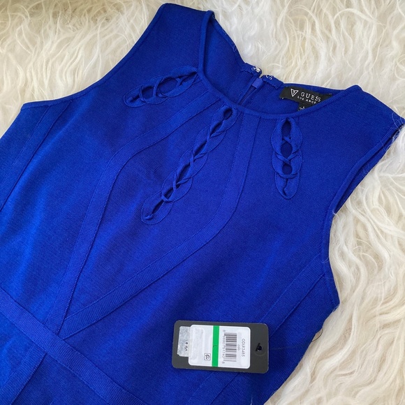 GUESS WOMENS BANDAGE COCKTAIL BODYCON DRESS - Picture 6 of 9